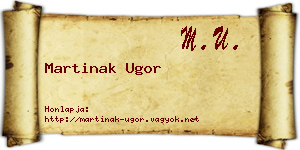 Martinak Ugor névjegykártya